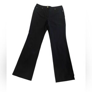 Escada Women’s Black Trouser Pant Gold Logo